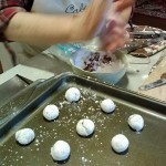 Shaping the Chocolate Crinkle cookies - Copy