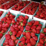 Strawberries at the farmer's market