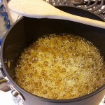 Boil the sugar to caramelize