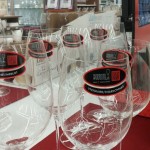 Classic wine glasses, larger for red, smaller for white.