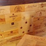 Wine case paneling at Tablao