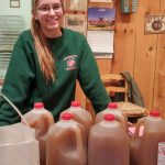 Buying cider from Beardsley's Cider Mill