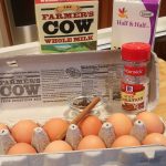 Ingredients for eggnog