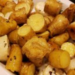 8. Roasted fingerling potatoes and salad turnips